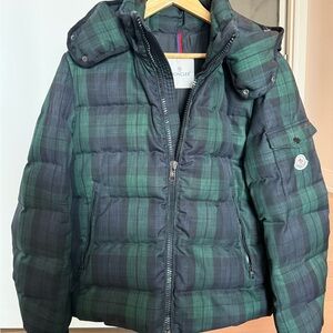 RARE Moncler Men’s Green Plaid Puffer Jacket